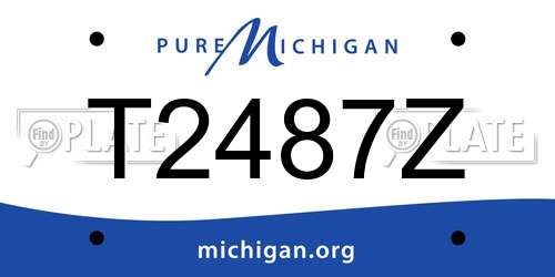 T2487Z Michigan License Plate