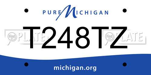 T248TZ Michigan License Plate