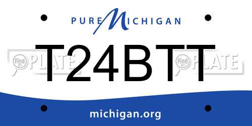 T24BTT Michigan License Plate