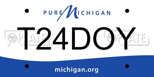 T24DOY Michigan License Plate
