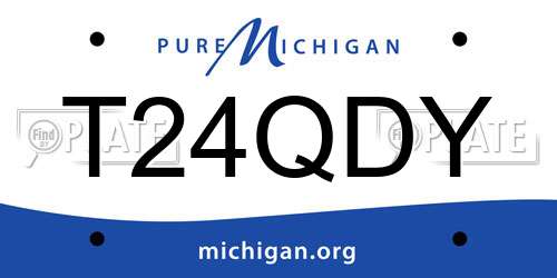 T24QDY Michigan License Plate