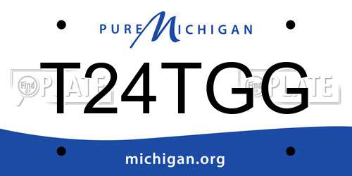 T24TGG Michigan License Plate