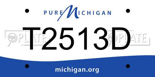 T2513D Michigan License Plate
