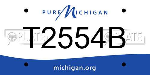 T2554B Michigan License Plate