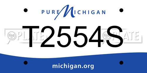 T2554S Michigan License Plate