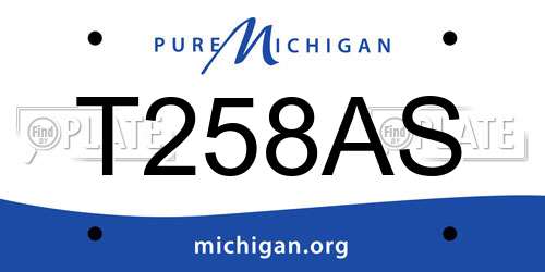 T258AS Michigan License Plate