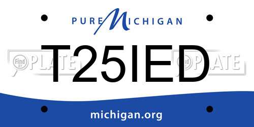T25IED Michigan License Plate
