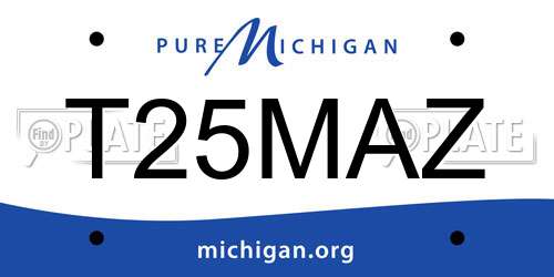 T25MAZ Michigan License Plate