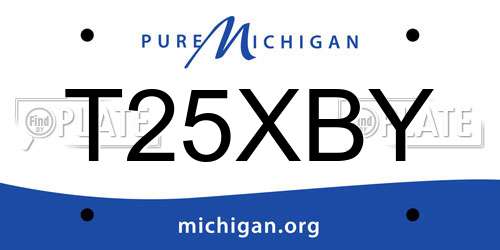 T25XBY Michigan License Plate