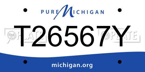 T26567Y Michigan License Plate