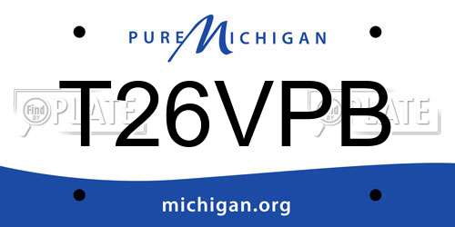 T26VPB Michigan License Plate