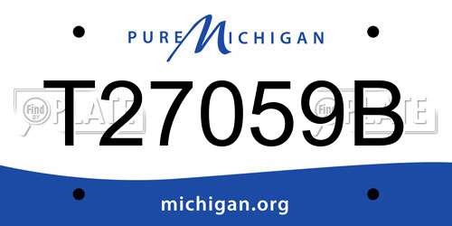 T27059B Michigan License Plate
