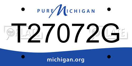 T27072G Michigan License Plate