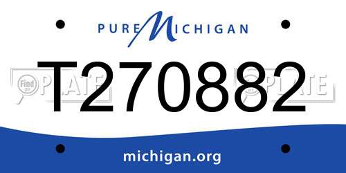 T270882 Michigan License Plate