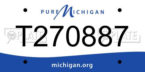 T270887 Michigan License Plate
