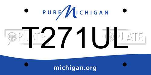T271UL Michigan License Plate