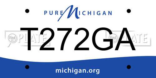T272GA Michigan License Plate