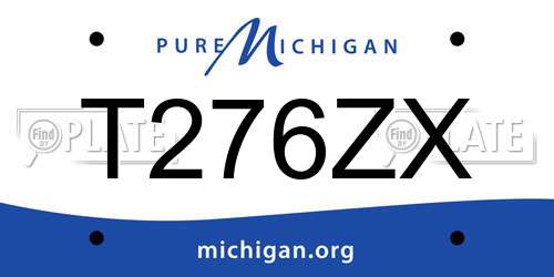 T276ZX Michigan License Plate