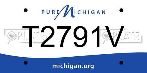 T2791V Michigan License Plate