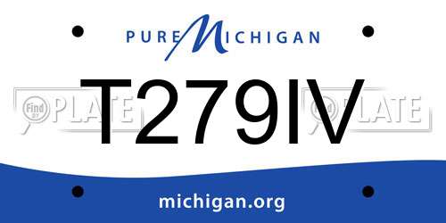 T279IV Michigan License Plate