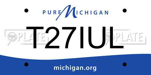 T27IUL Michigan License Plate