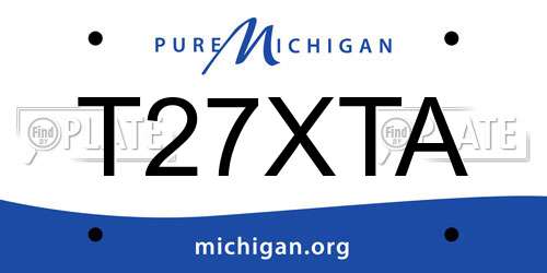 T27XTA Michigan License Plate