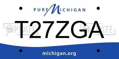 T27ZGA Michigan License Plate