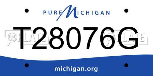 T28076G Michigan License Plate