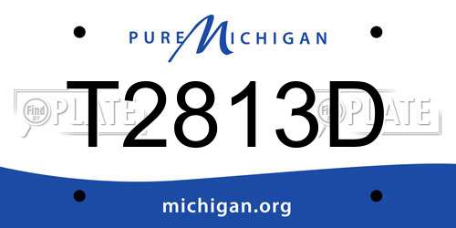 T2813D Michigan License Plate