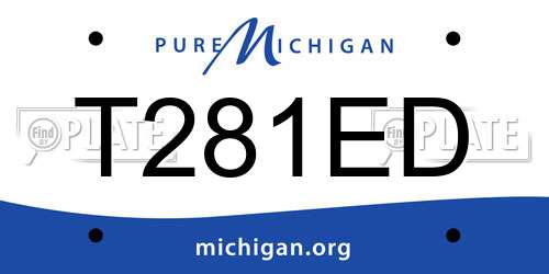 T281ED Michigan License Plate