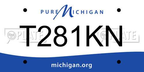 T281KN Michigan License Plate