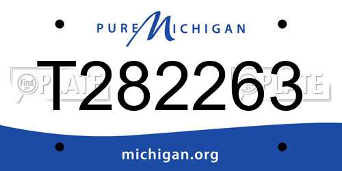 T282263 Michigan License Plate
