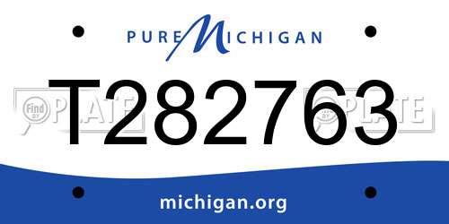 T282763 Michigan License Plate