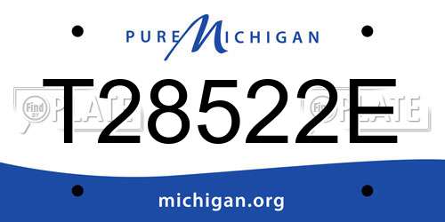 T28522E Michigan License Plate