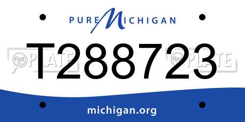T288723 Michigan License Plate