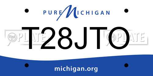 T28JTO Michigan License Plate