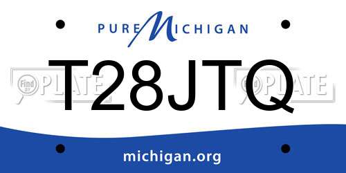 T28JTQ Michigan License Plate