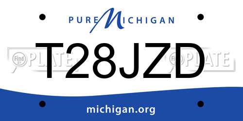 T28JZD Michigan License Plate