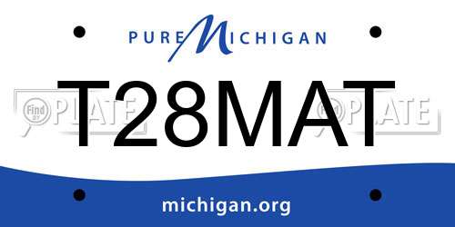 T28MAT Michigan License Plate