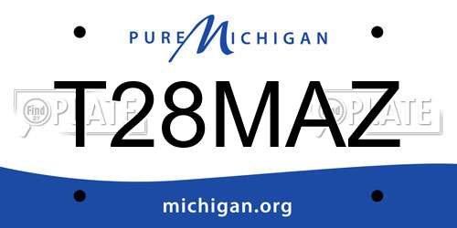 T28MAZ Michigan License Plate