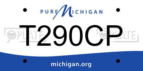 T290CP Michigan License Plate