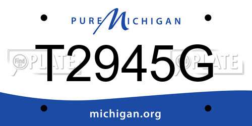 T2945G Michigan License Plate