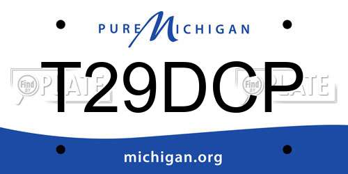 T29DCP Michigan License Plate