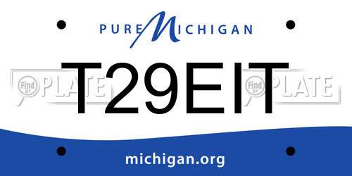 T29EIT Michigan License Plate