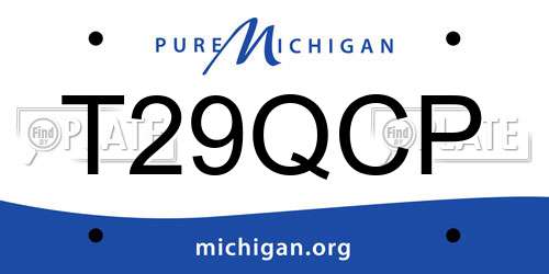 T29QCP Michigan License Plate