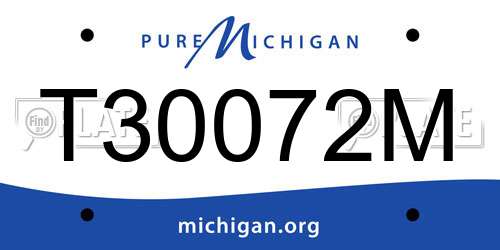 T30072M Michigan License Plate