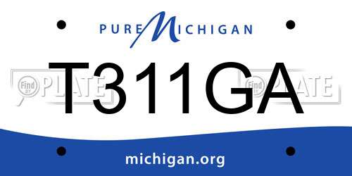T311GA Michigan License Plate