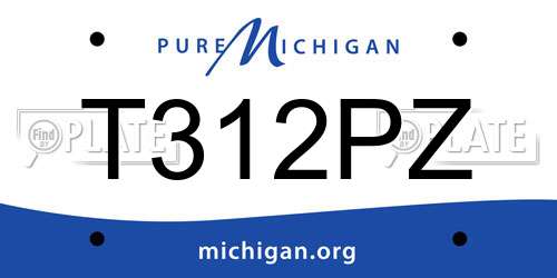 T312PZ Michigan License Plate