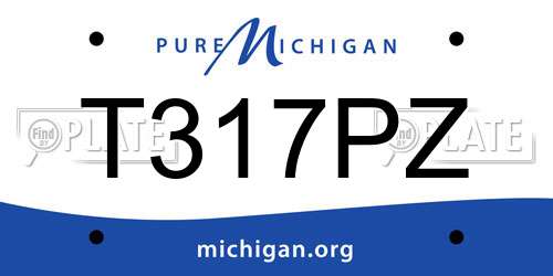 T317PZ Michigan License Plate