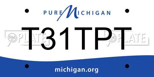 T31TPT Michigan License Plate